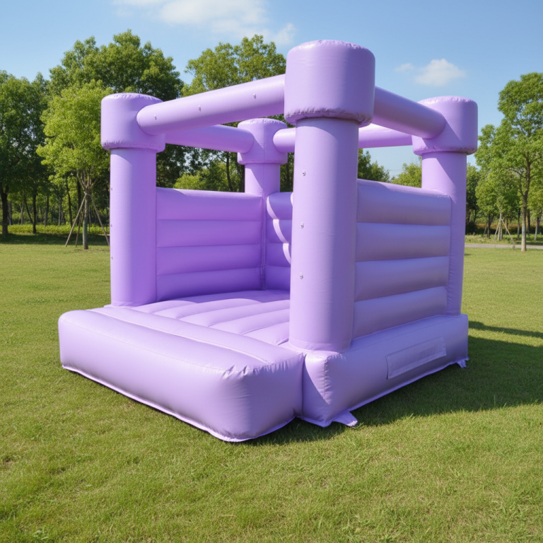 pastel purple bounce house